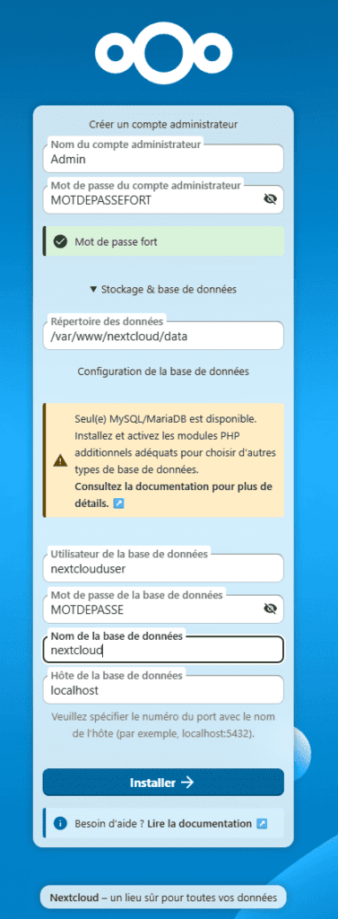 Installer Nextcloud sur Ubuntu 24.04 LTS image